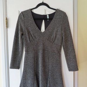 Free People Gray Knit Flare Dress